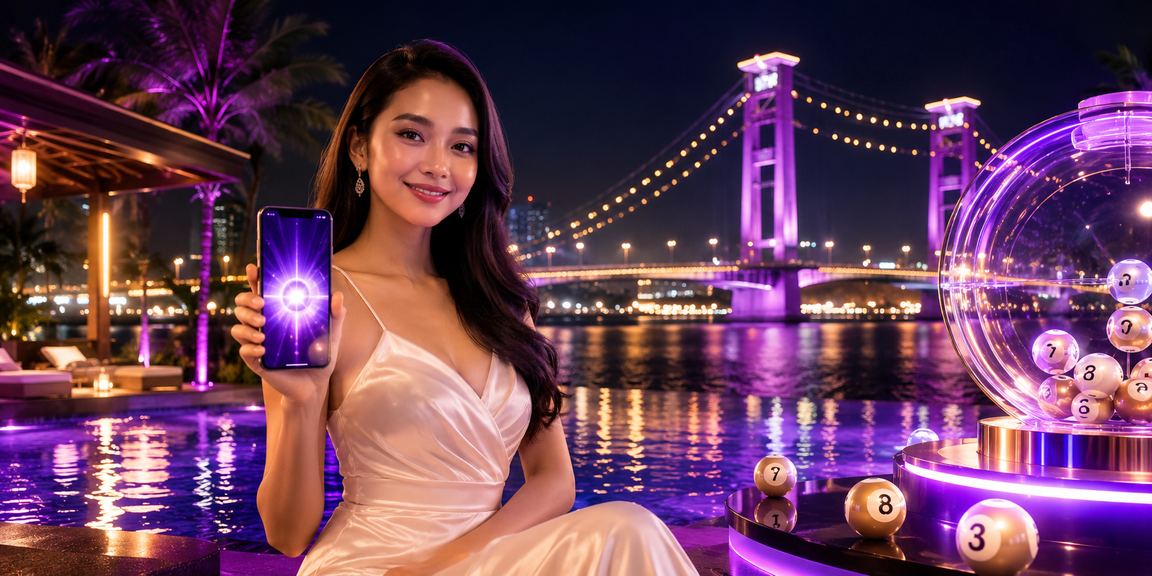 Suasana neon malam yang semarak di area kasino dengan tampilan layar digital berkedip